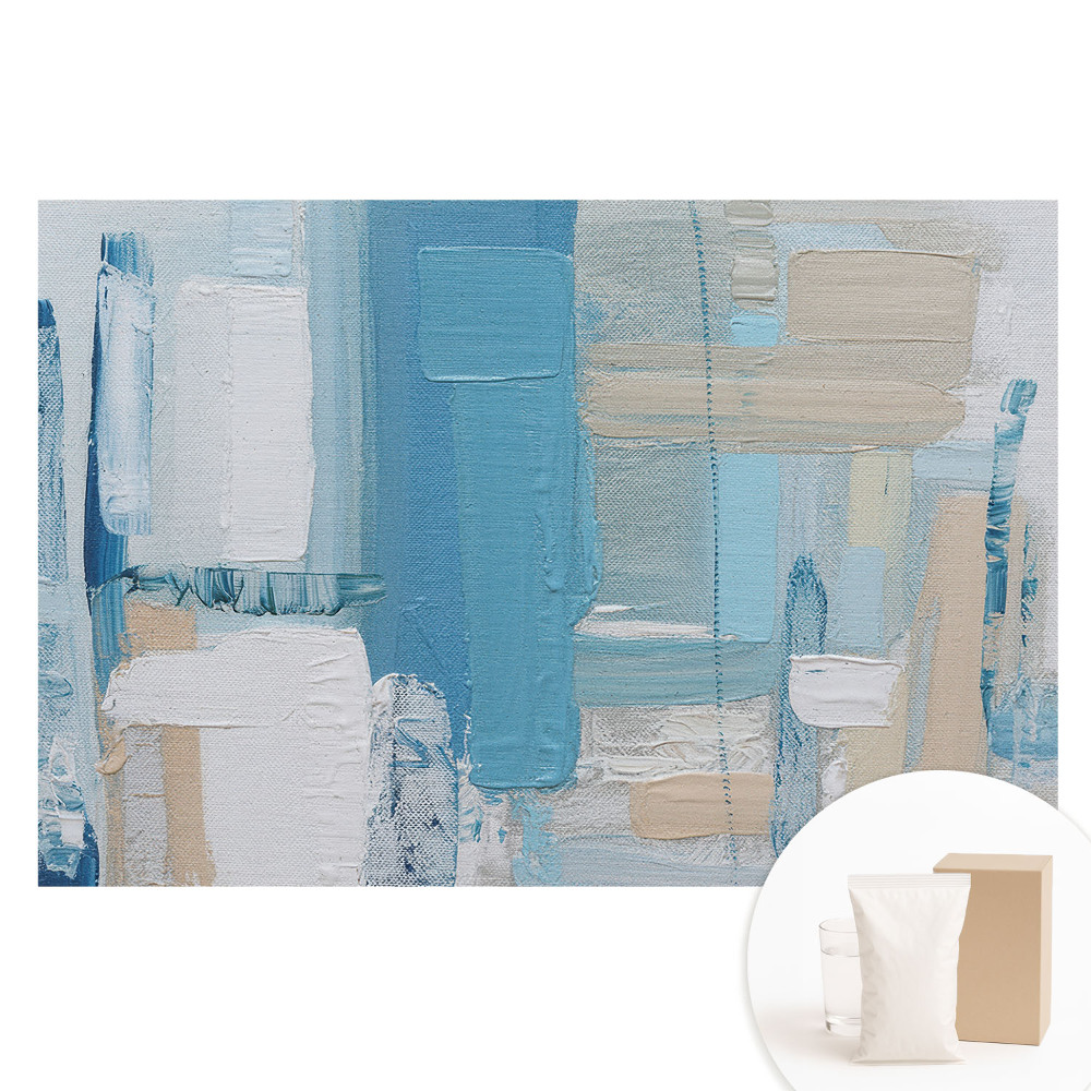 Papier peint photo grand format pour le mur Motif abstrait bleu et beige