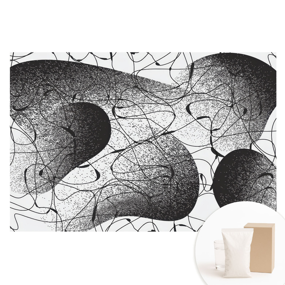 Papier peint photo sur tissu non tissé Lignes noires sur fond blanc