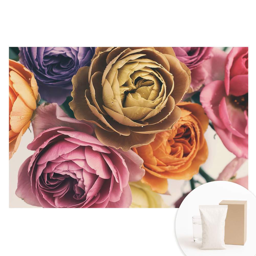 Papier peint photographique sur tissu non tissé Fleurs aux couleurs naturelles