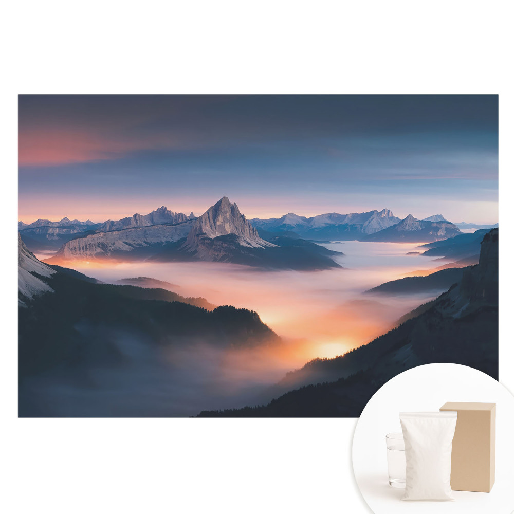 Papier peint intissé imprimé La magie du paysage montagneux