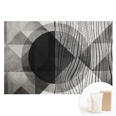 Papier peint intissé à motifs géométriques élégants gris