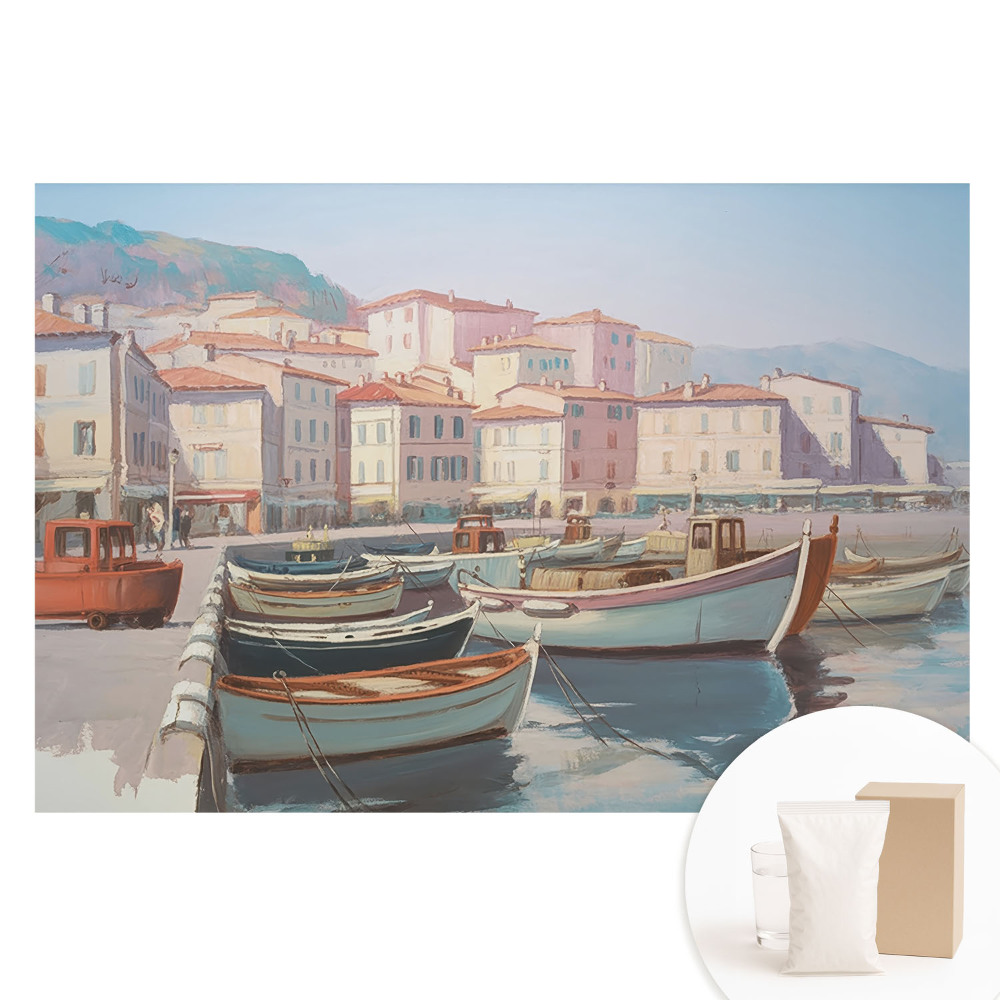 Papier peint panoramique intissé Marina au motif symétrique et apaisant