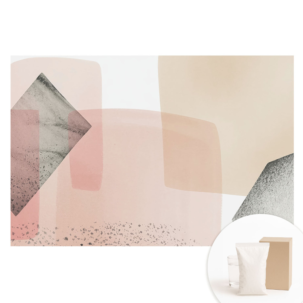 Papier peint photo imprimé sur tissu non tissé La géométrie subtile des formes pastel
