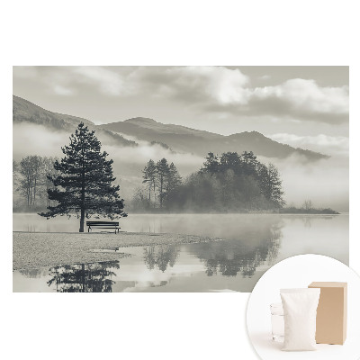 Papier peint intissé photographique Lac dans la brume style classique