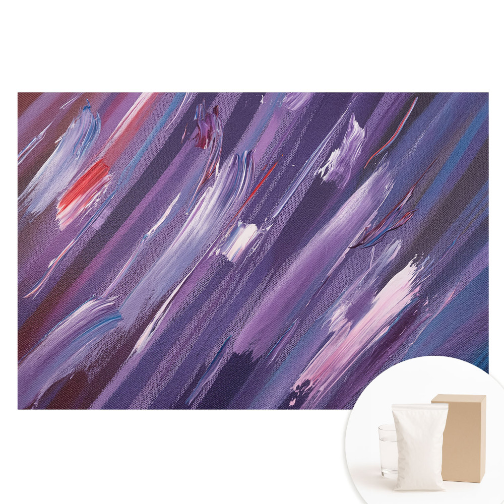 Papier peint photographique intissé à motifs de stries abstraites violettes et bleues