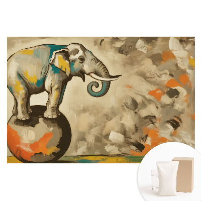 Papier peint intissé Éléphant coloré sur une balle