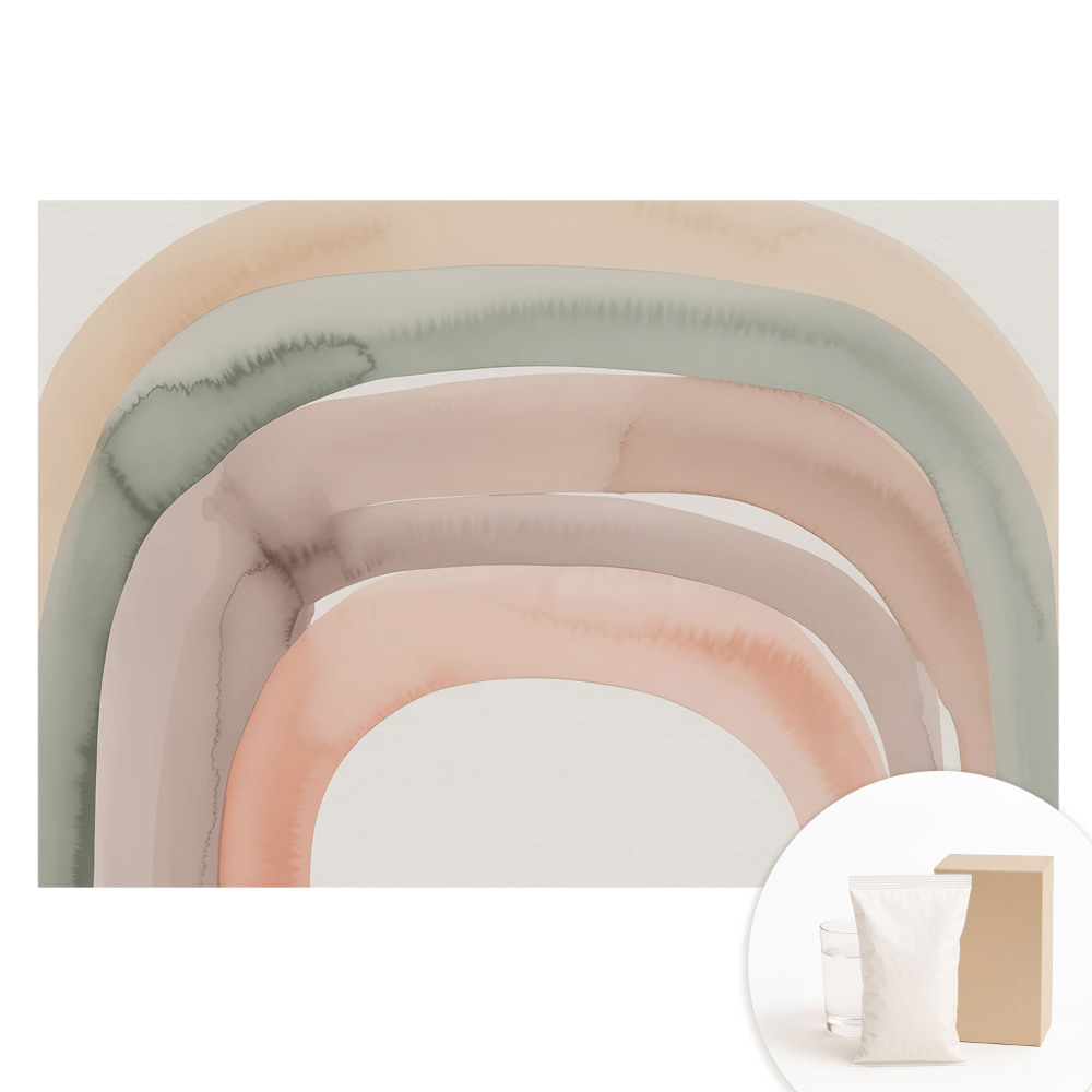 Papier peint panoramique intissé Arcs pastel