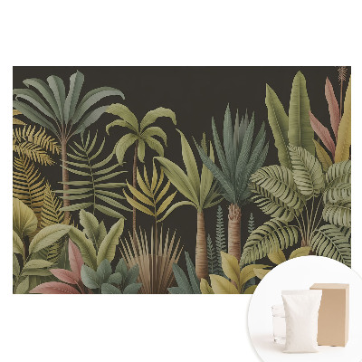 Papier peint intissé motif feuilles de palmier tropicales exotiques