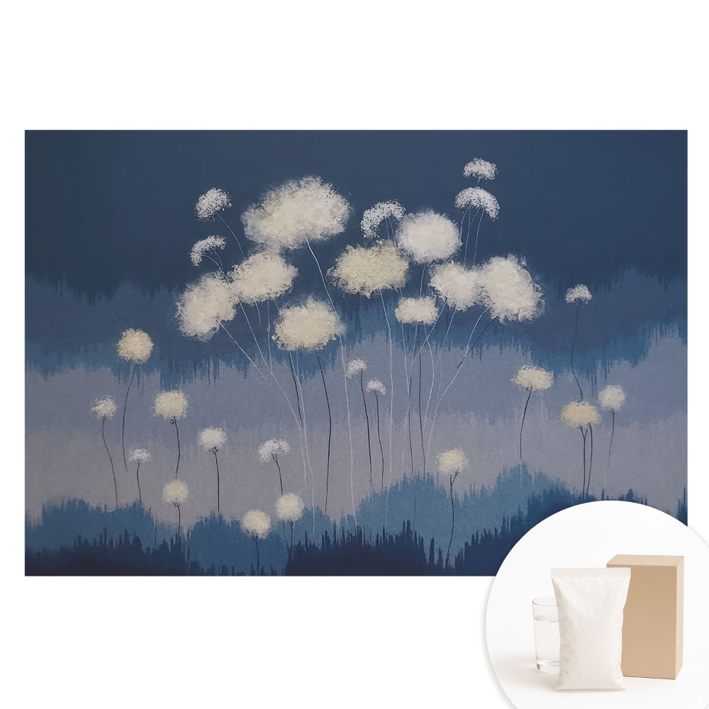 Papier peint photographique intissé Pissenlits Harmonie Bleue