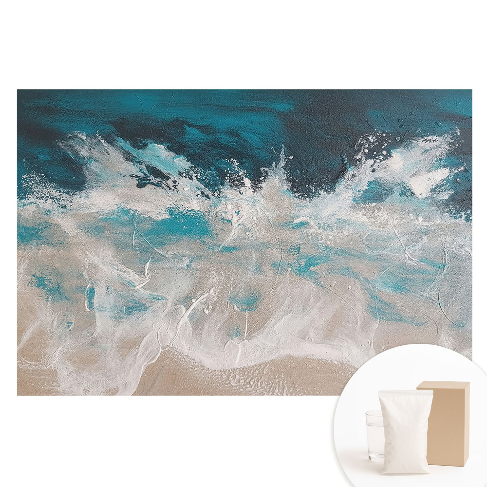 Papier peint panoramique sur intissé Abstraction des vagues marines