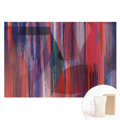 Papier peint panoramique intissé à motifs géométriques abstraits et colorés