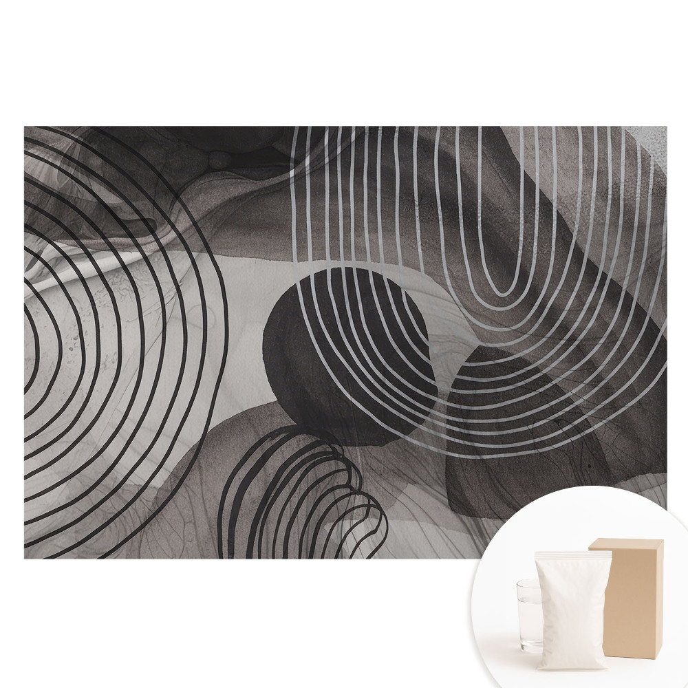 Papier peint photo grand format pour le mur Lignes géométriques contrastées grises