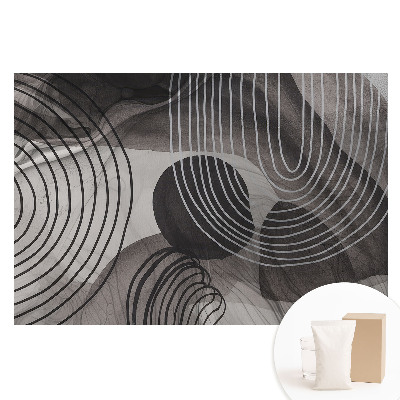 Papier peint photo grand format pour le mur Lignes géométriques contrastées grises