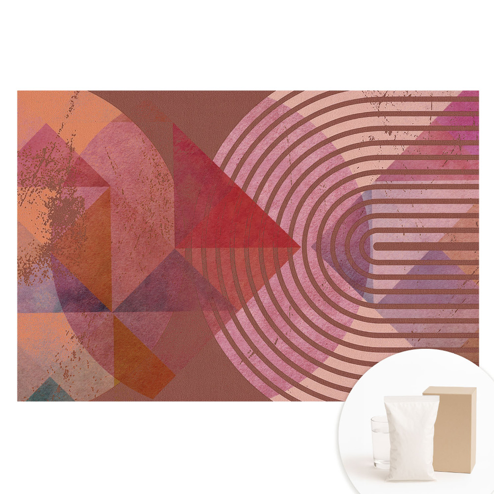 Papier peint photo imprimé sur tissu non tissé Énergie géométrique de la couleur