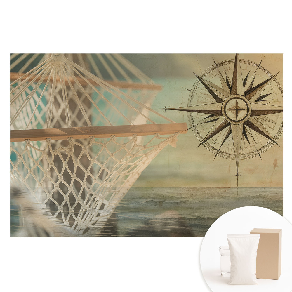 Papier peint photo sur tissu non tissé motif nautique nostalgique