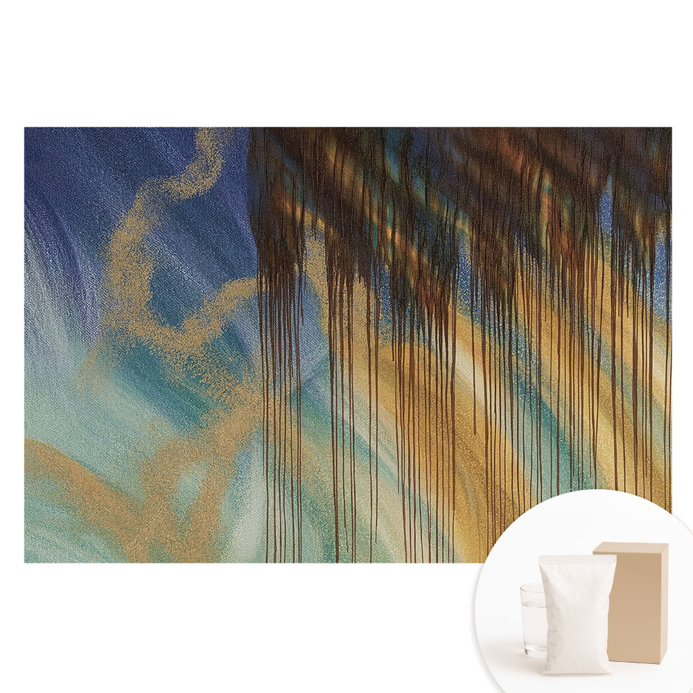 Papier peint intissé à motif abstrait de lignes colorées
