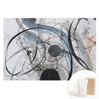 Papier peint photo sur tissu non tissé Composition de lignes abstraites dispersées