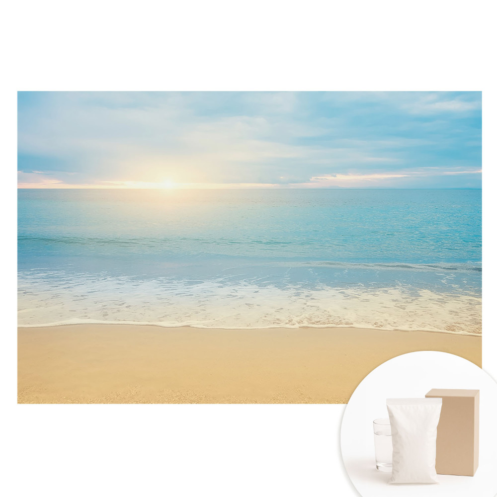 Papier peint panoramique Matinée ensoleillée plage et mer
