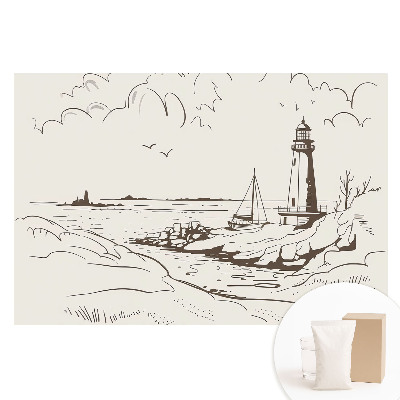 Papier peint intissé Un phare au bord de la mer