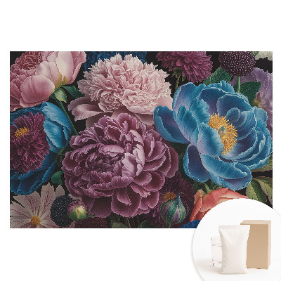 Papier peint intissé à motif floral multicolore