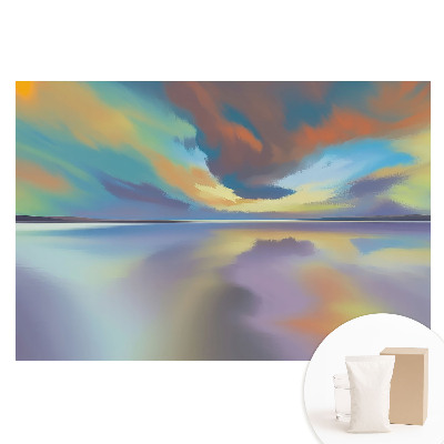 Papier peint intissé Les couleurs du reflet de l'eau créent un paysage harmonieux