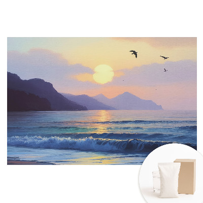 Papier peint photo sur intissé Coucher de soleil sur la mer style classique
