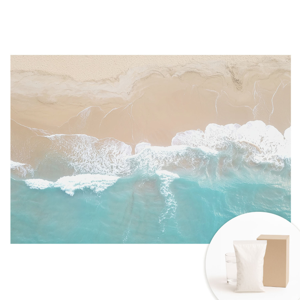 Papier peint intissé photographique Vagues de plage minimalisme et détente