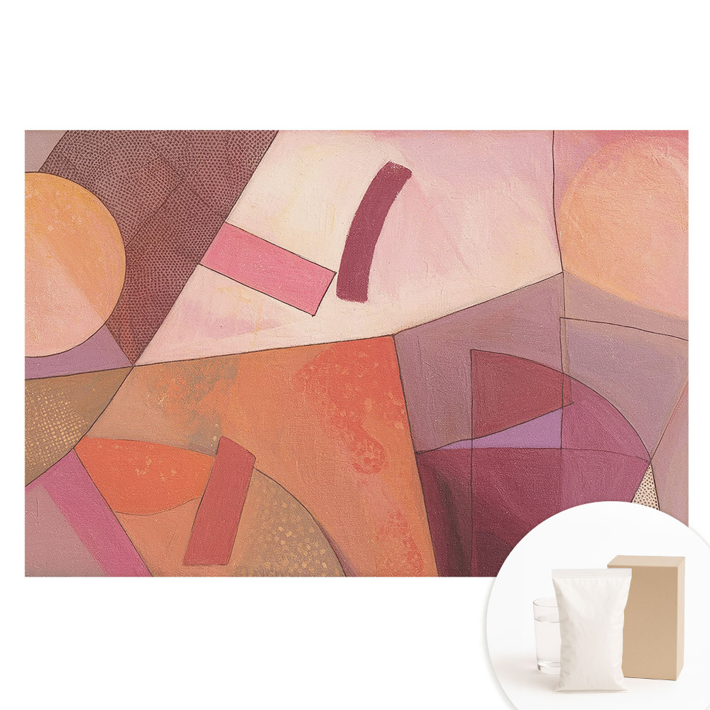 Papier peint photo grand format Formes géométriques abstraites aux couleurs chaudes
