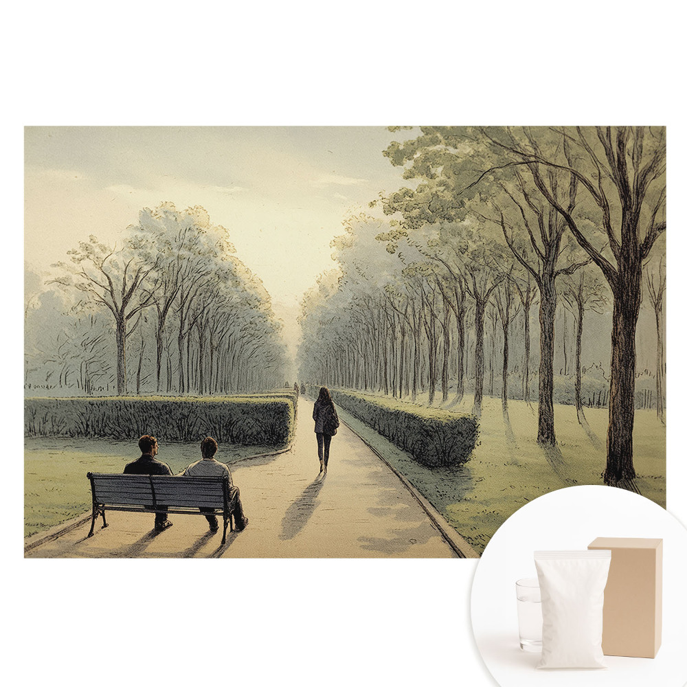 Papier peint photo sur intissé Une promenade tranquille dans un parc
