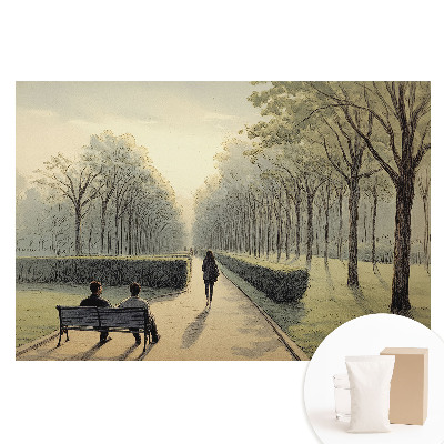 Papier peint photo sur tissu non tissé Une promenade tranquille dans un parc