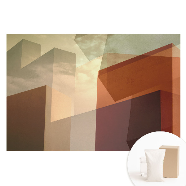 Papier peint photo imprimé sur tissu non tissé Des formes géométriques se détachant sur le ciel