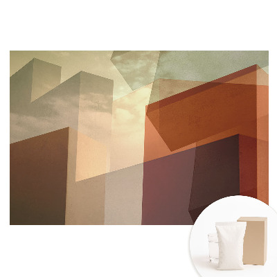 Papier peint photo imprimé sur tissu non tissé Des formes géométriques se détachant sur le ciel