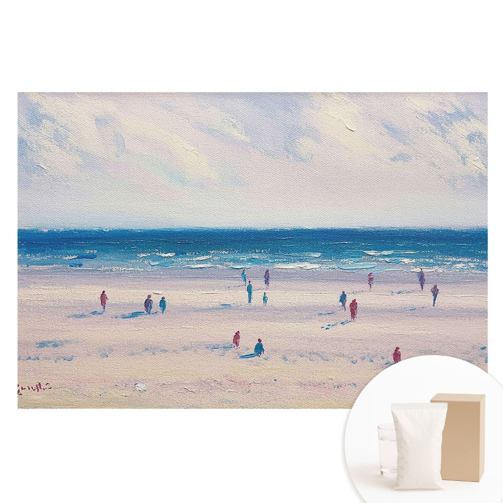 Papier peint intissé Une vaste plage de nostalgie pastel