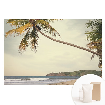 Papier peint photo sur tissu non tissé Palmiers et plage exotique