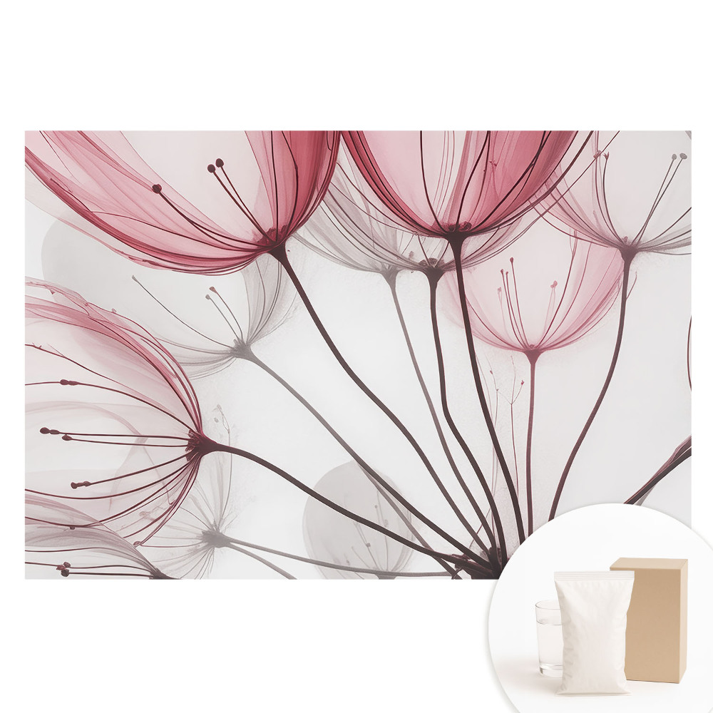 Papier peint photo sur tissu non tissé Fleurs éthérées, prairie élégante