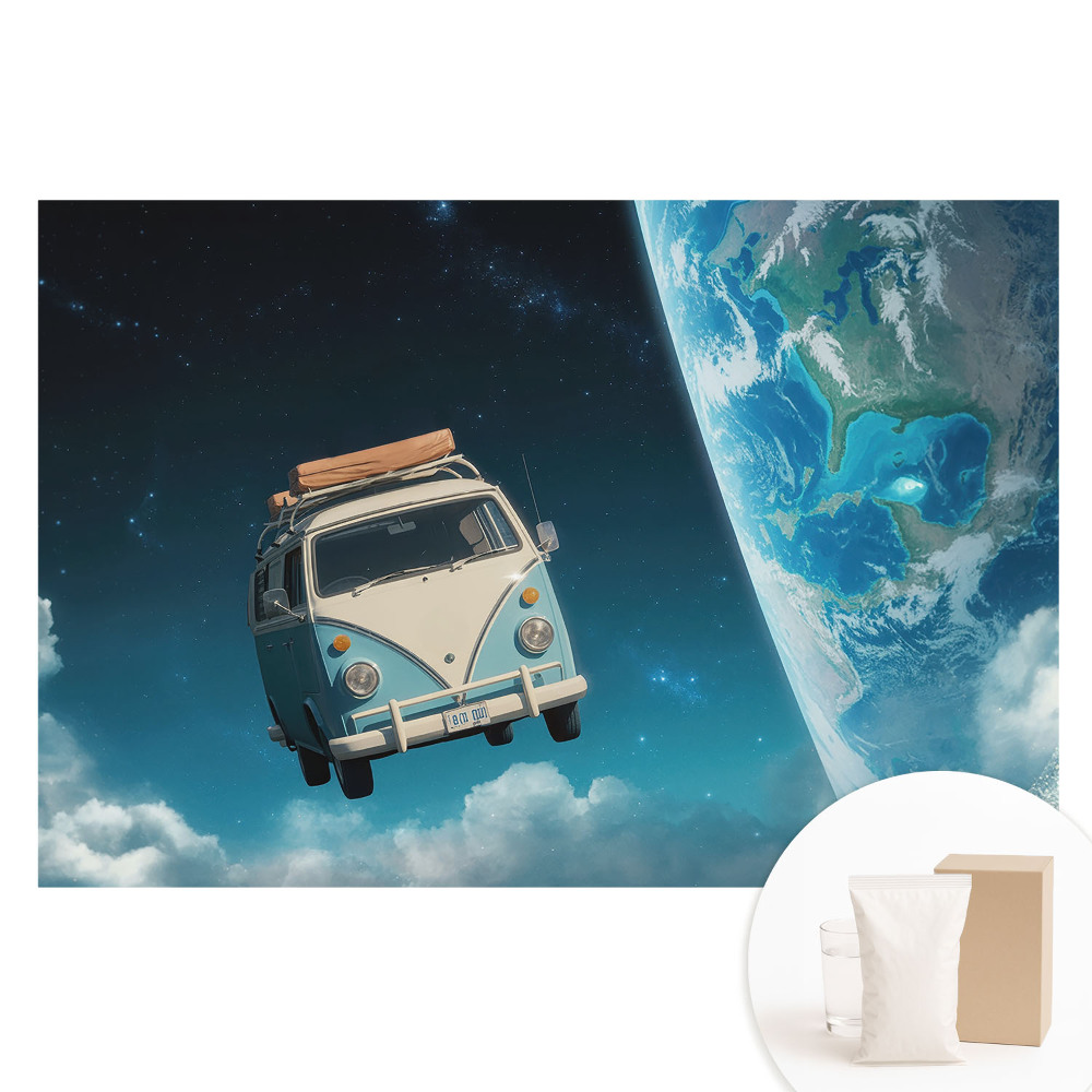 Papier peint photo grand format pour le mur Voyage spatial en camping-car