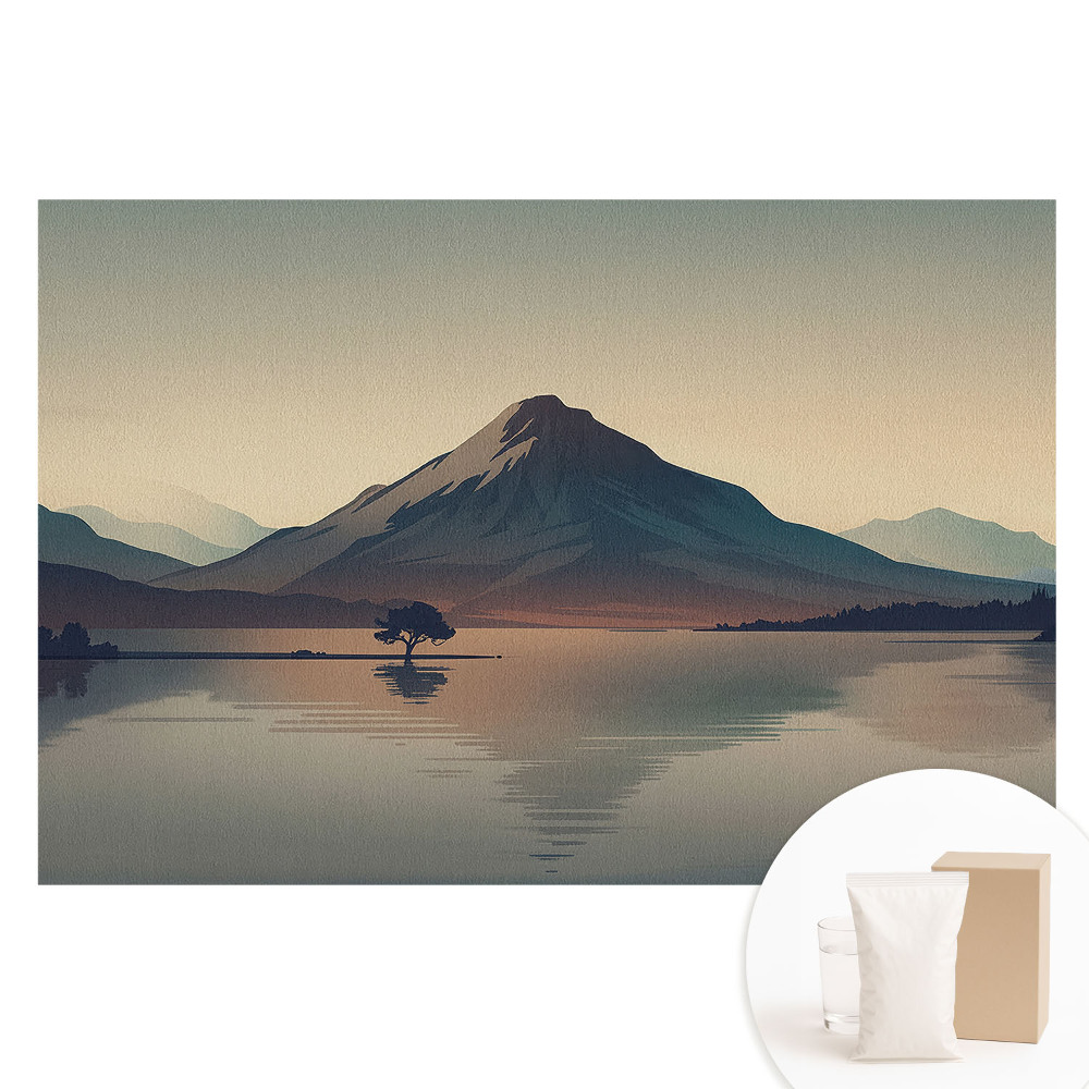 Papier peint intissé imprimé Panorama montagneux, harmonie de l'eau