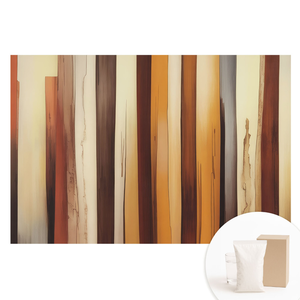 Papier peint photo imprimé sur tissu non tissé Des nuances chaudes de rayures verticales
