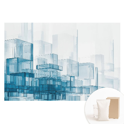 Papier peint photo grand format pour le mur Modernité des cubes bleus spatiaux