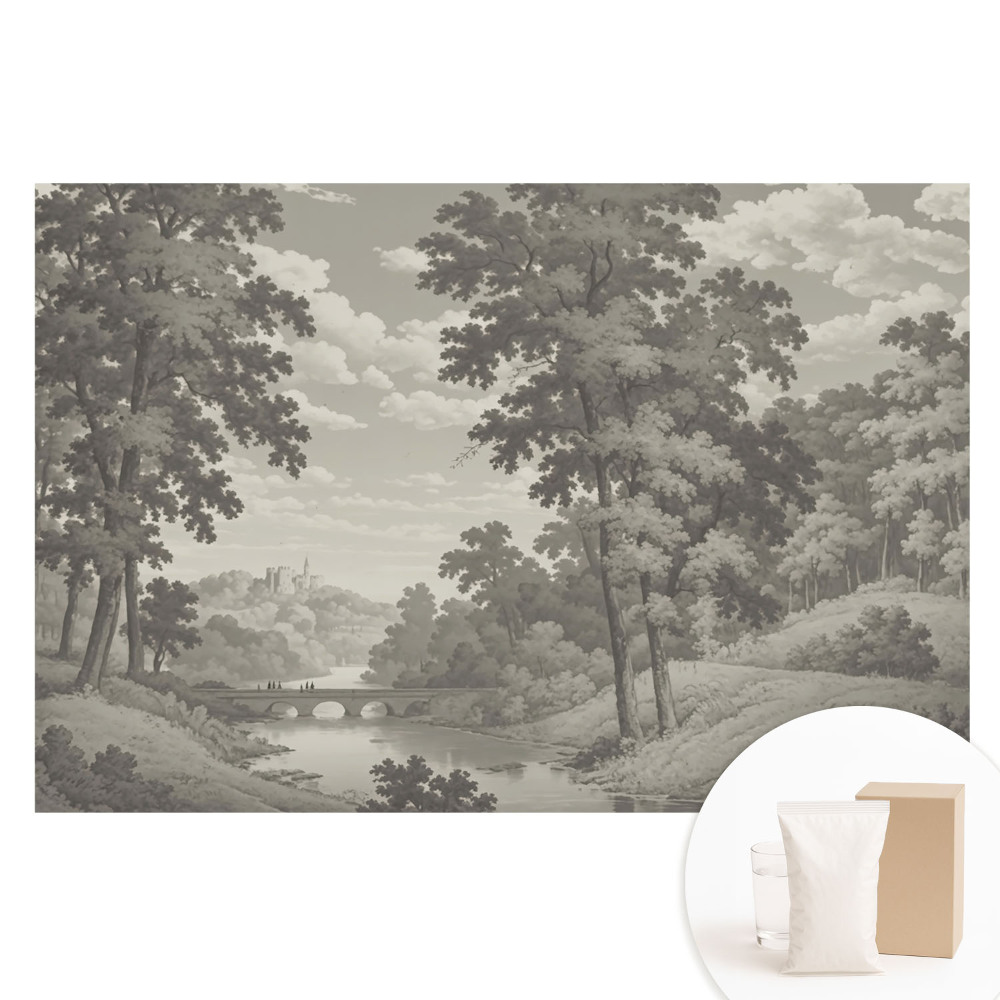 Papier peint intissé Paysage classique avec un pont