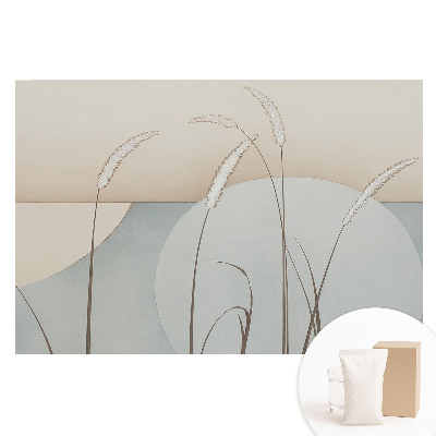 Papier peint panoramique sur tissu non tissé Paysage naturel de cercles et d'herbes
