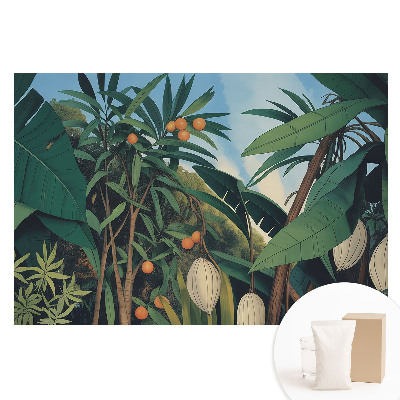 Papier peint intissé imprimé Feuilles et fruits exotiques des tropiques