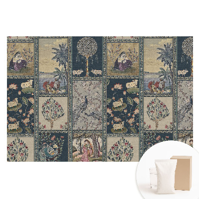 Papier peint photo grand format motif patchwork nature classique