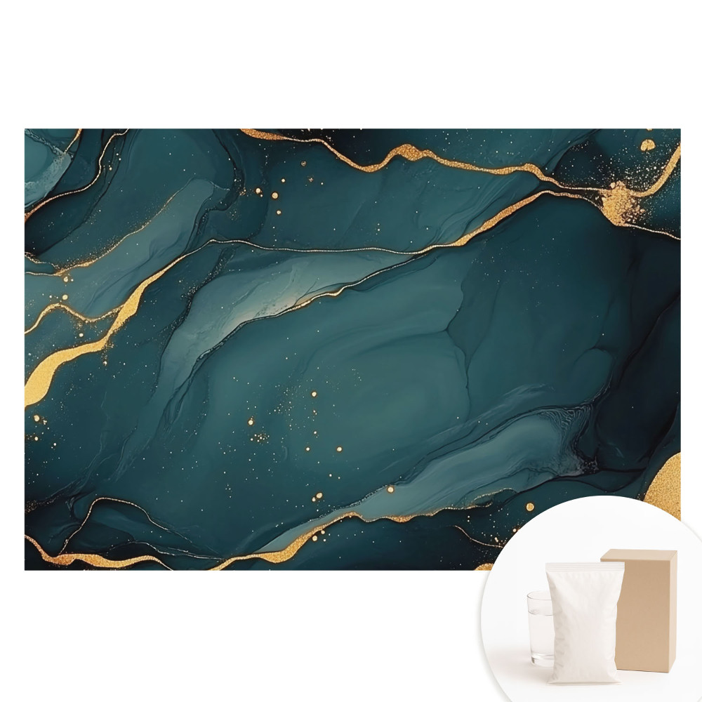 Papier peint photo imprimé sur tissu non tissé Abstraction élégante dans des tons bleu foncé