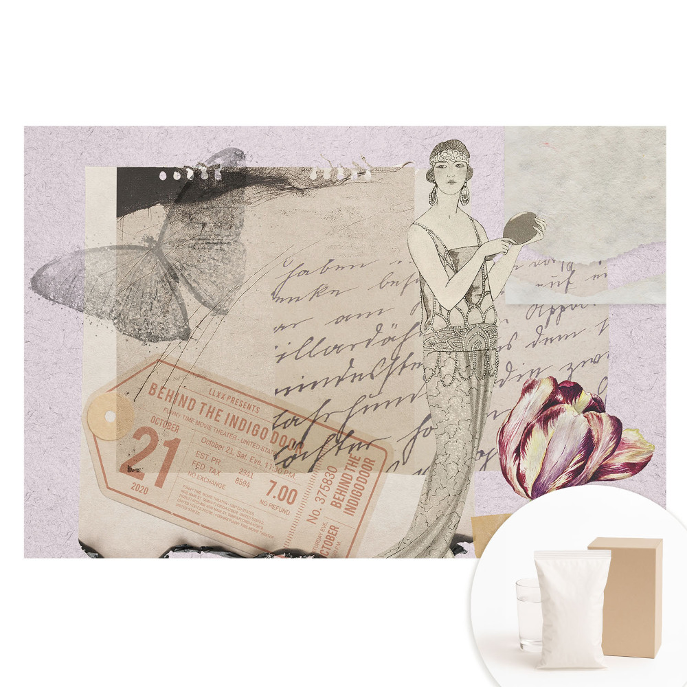 Papier peint photo sur intissé collage rétro romantique