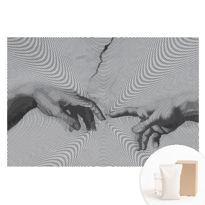 Papier peint panoramique intissé Mains en lignes concentriques