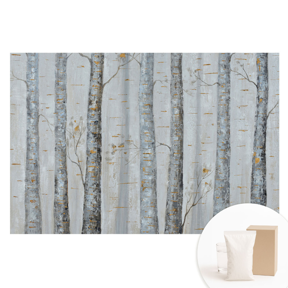Papier peint panoramique intissé Forêt de bouleaux