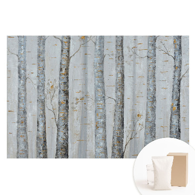 Papier peint panoramique intissé Forêt de bouleaux