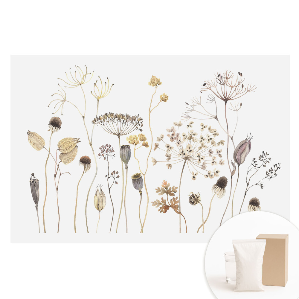 Papier peint intissé Composition rustique de plantes séchées