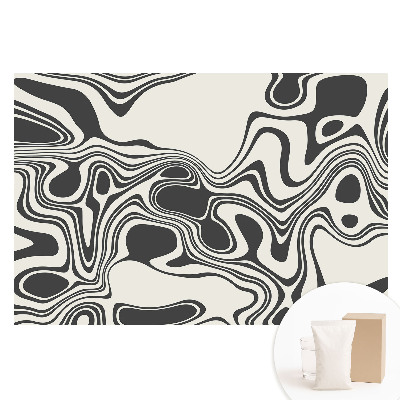 Papier peint photo sur tissu non tissé motif vagues abstraites contrastées